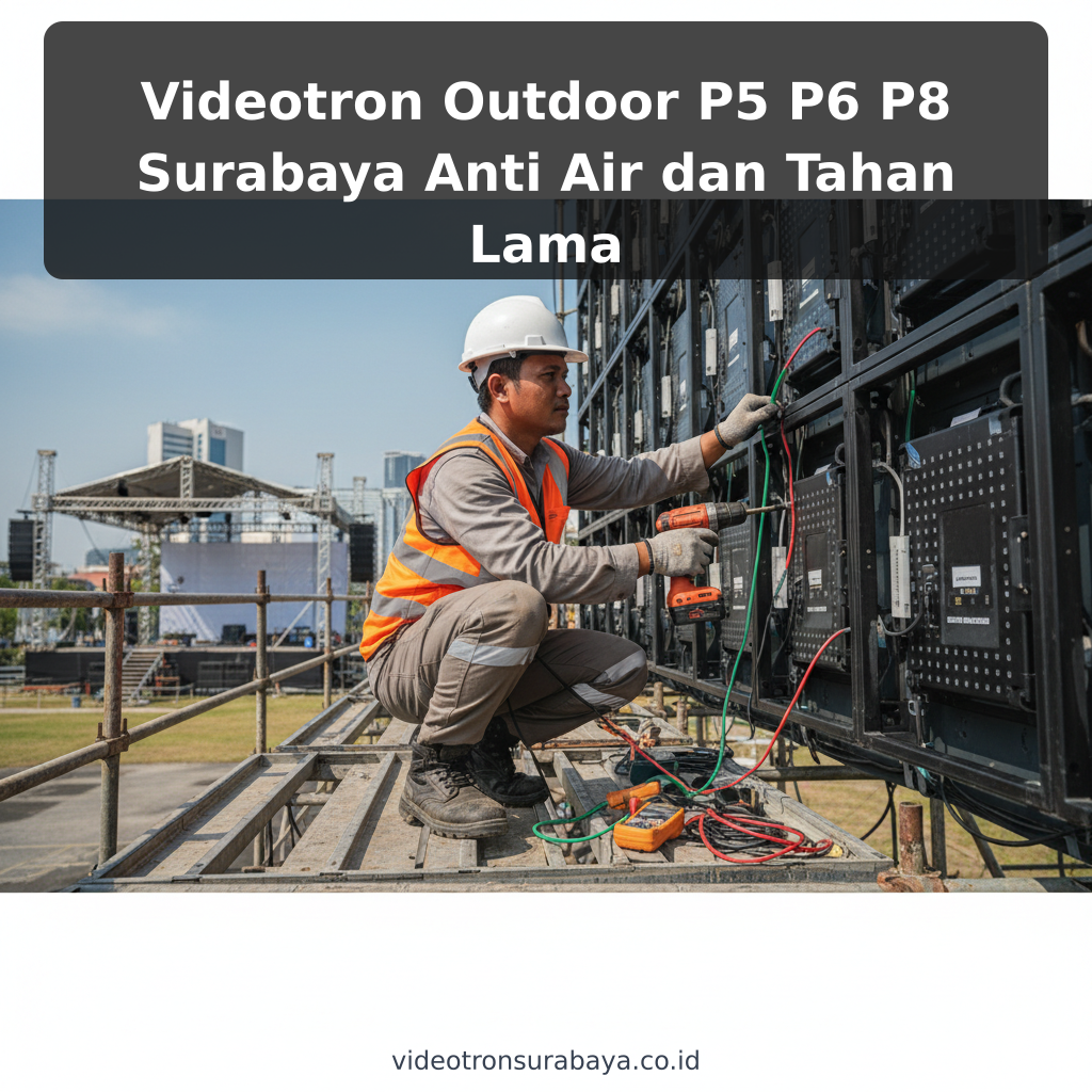 Videotron Outdoor P5 P6 P8 Surabaya Anti Air dan Tahan Lama