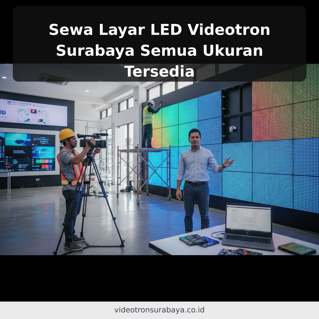 Sewa Layar LED Videotron Surabaya Semua Ukuran Tersedia