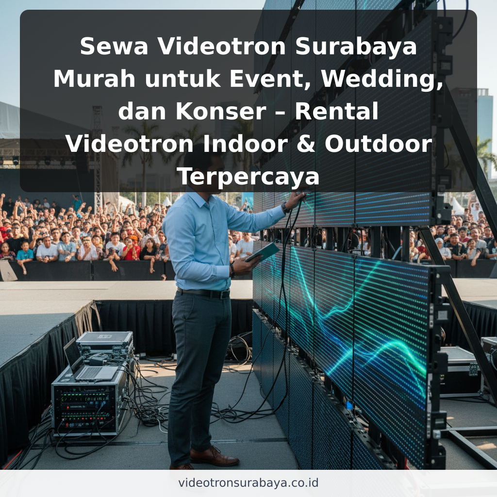 Sewa Videotron Surabaya Murah untuk Event, Wedding, dan Konser – Rental Videotron Indoor & Outdoor Terpercaya - ilustrasi