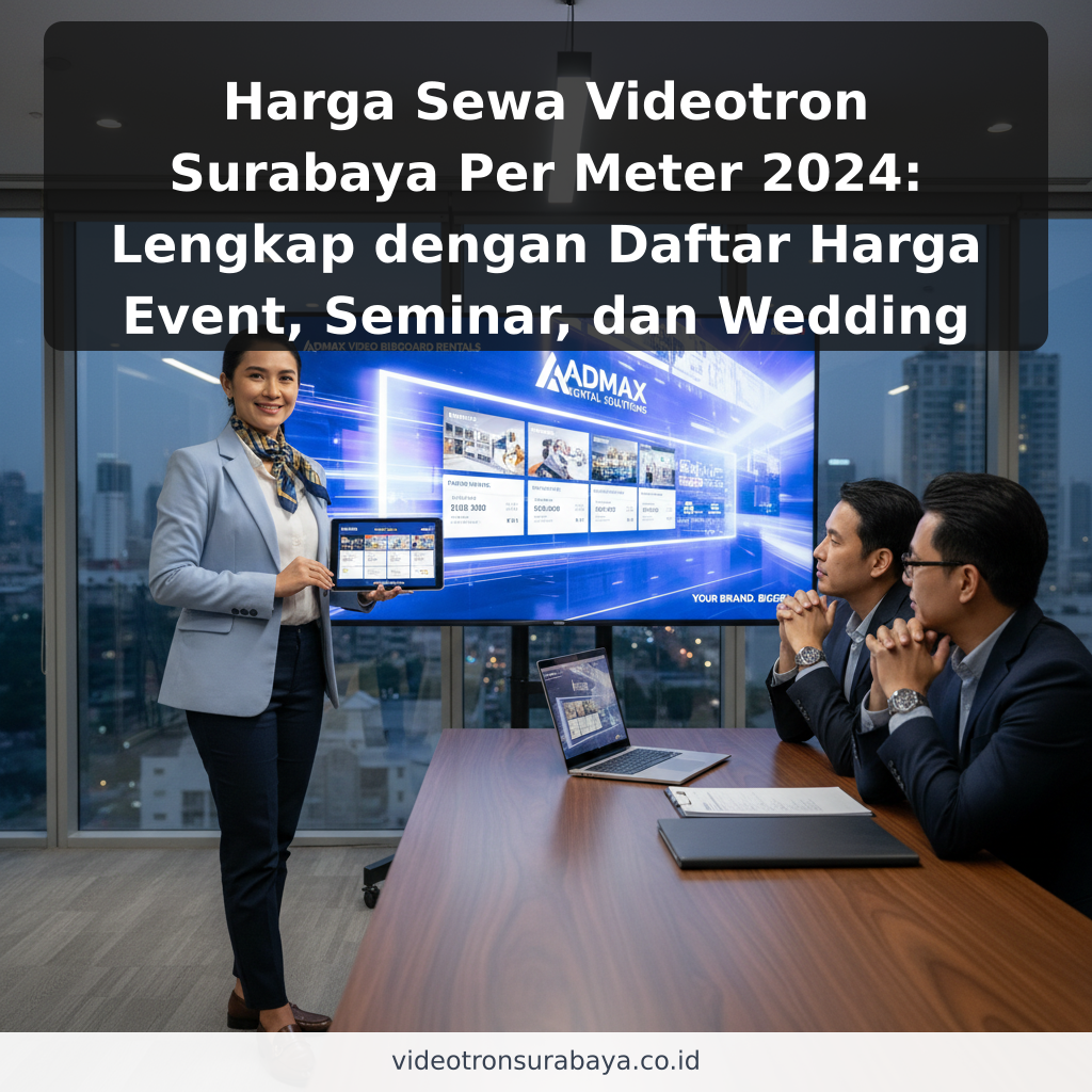 Harga Sewa Videotron Surabaya Per Meter 2024: Lengkap dengan Daftar Harga Event, Seminar, dan Wedding