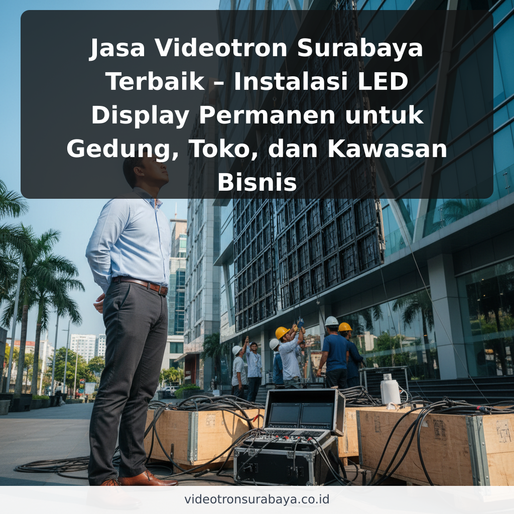 Jasa Videotron Surabaya Terbaik – Instalasi LED Display Permanen untuk Gedung, Toko, dan Kawasan Bisnis