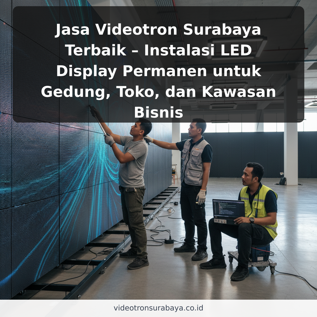 Jasa Videotron Surabaya Terbaik – Instalasi LED Display Permanen untuk Gedung, Toko, dan Kawasan Bisnis - ilustrasi