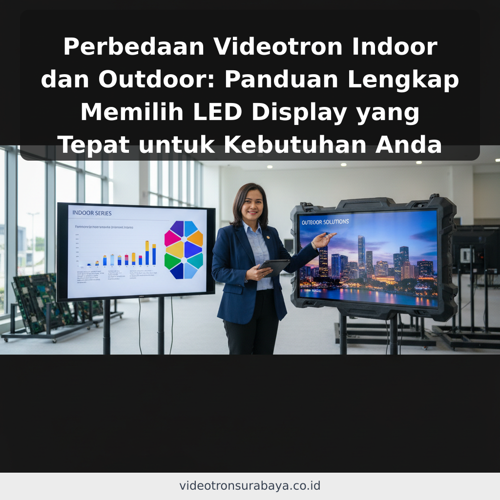 Perbedaan Videotron Indoor dan Outdoor: Panduan Lengkap Memilih LED Display yang Tepat untuk Kebutuhan Anda