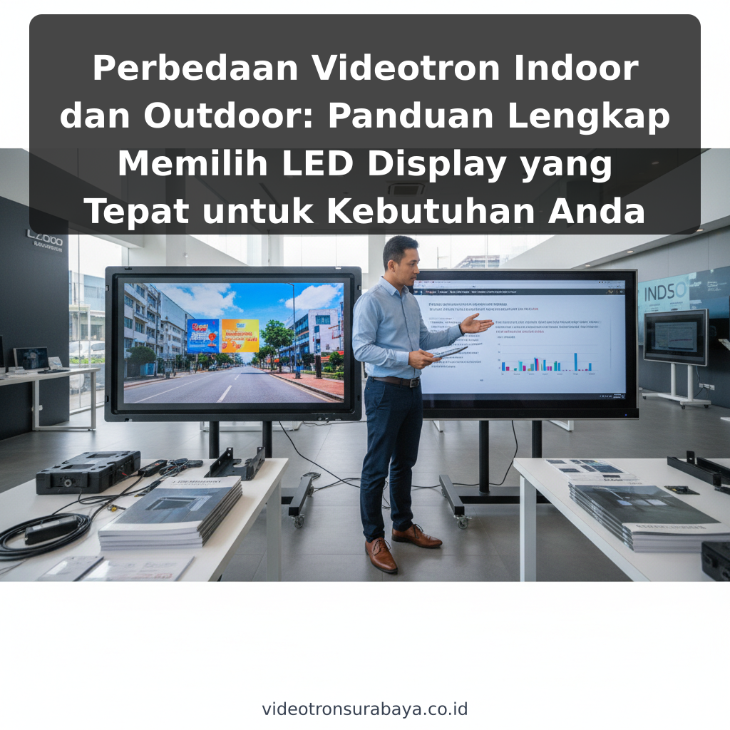 Perbedaan Videotron Indoor dan Outdoor: Panduan Lengkap Memilih LED Display yang Tepat untuk Kebutuhan Anda - ilustrasi