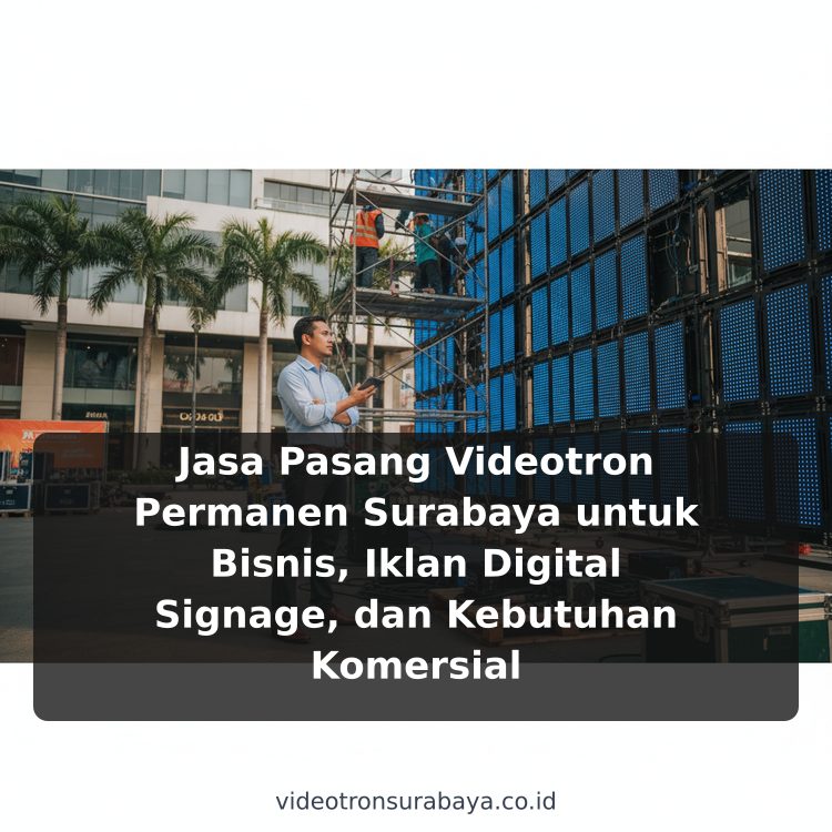 Jasa Pasang Videotron Permanen Surabaya untuk Bisnis, Iklan Digital Signage, dan Kebutuhan Komersial