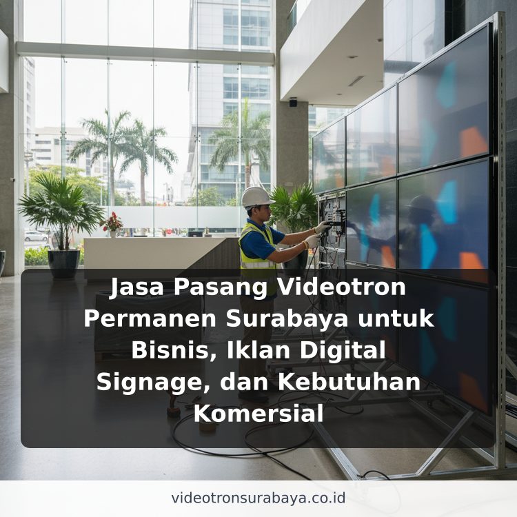 Jasa Pasang Videotron Permanen Surabaya untuk Bisnis, Iklan Digital Signage, dan Kebutuhan Komersial ilustrasi