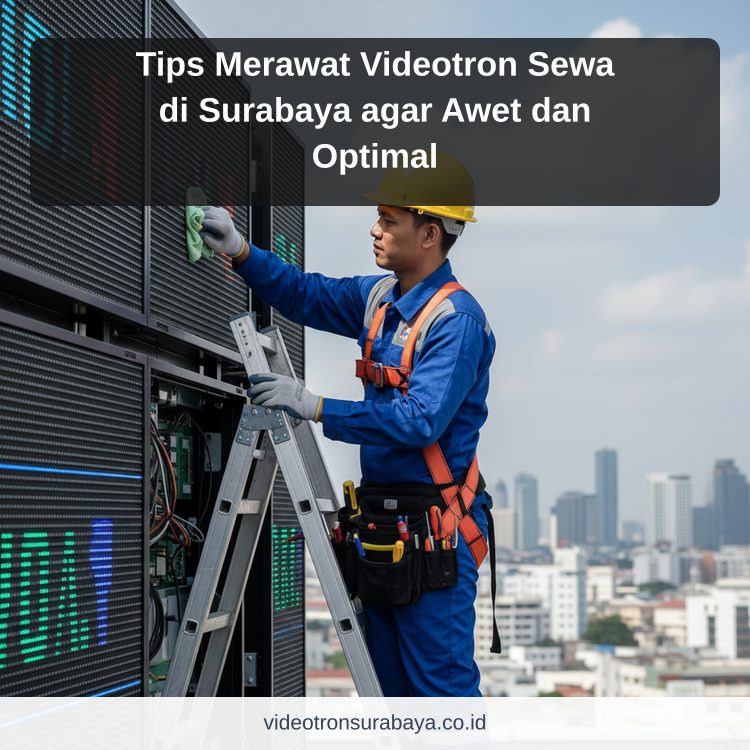 Ilustrasi sewa videotron Surabaya - Tips Merawat Videotron Sewa di Surabaya agar Awet dan Optimal