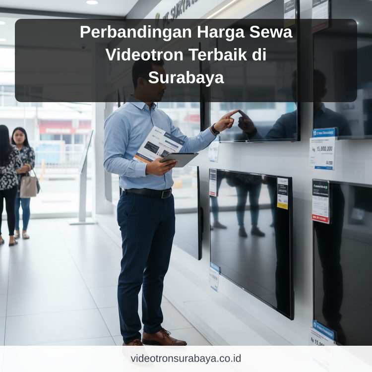 Ilustrasi sewa videotron Surabaya - Perbandingan Harga Sewa Videotron Terbaik di Surabaya