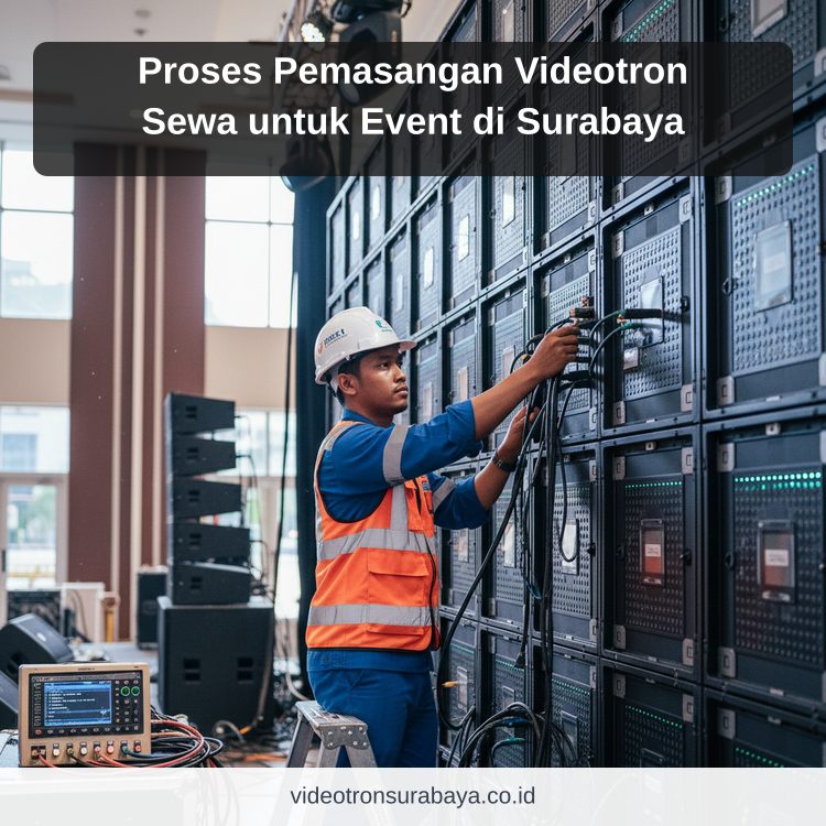 Ilustrasi sewa videotron Surabaya - Proses Pemasangan Videotron Sewa untuk Event di Surabaya