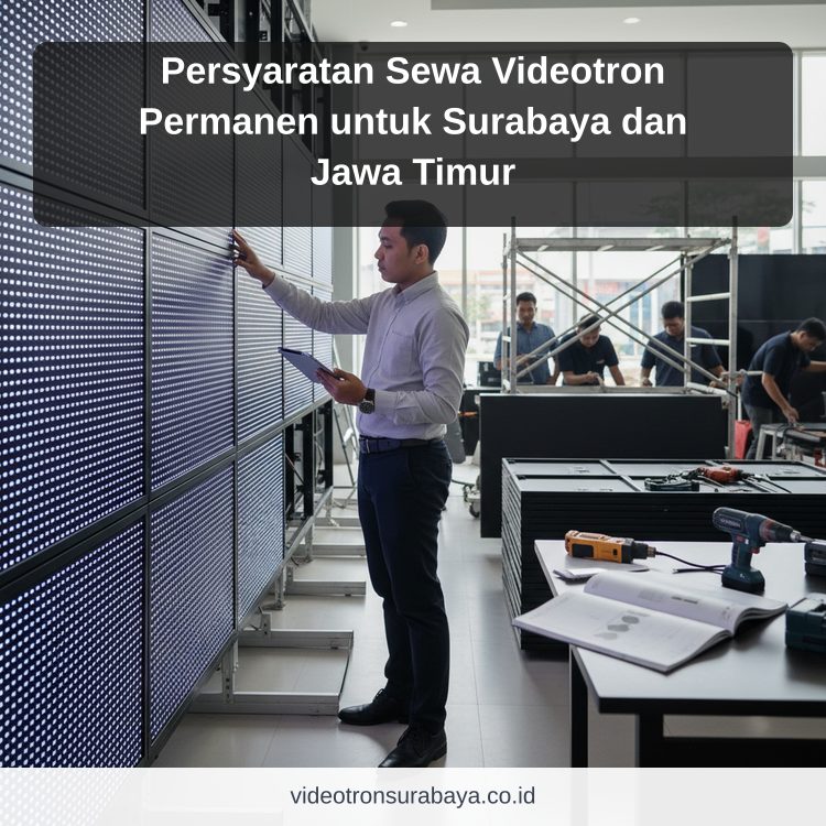 Ilustrasi sewa videotron Surabaya - Persyaratan Sewa Videotron Permanen untuk Surabaya dan Jawa Timur
