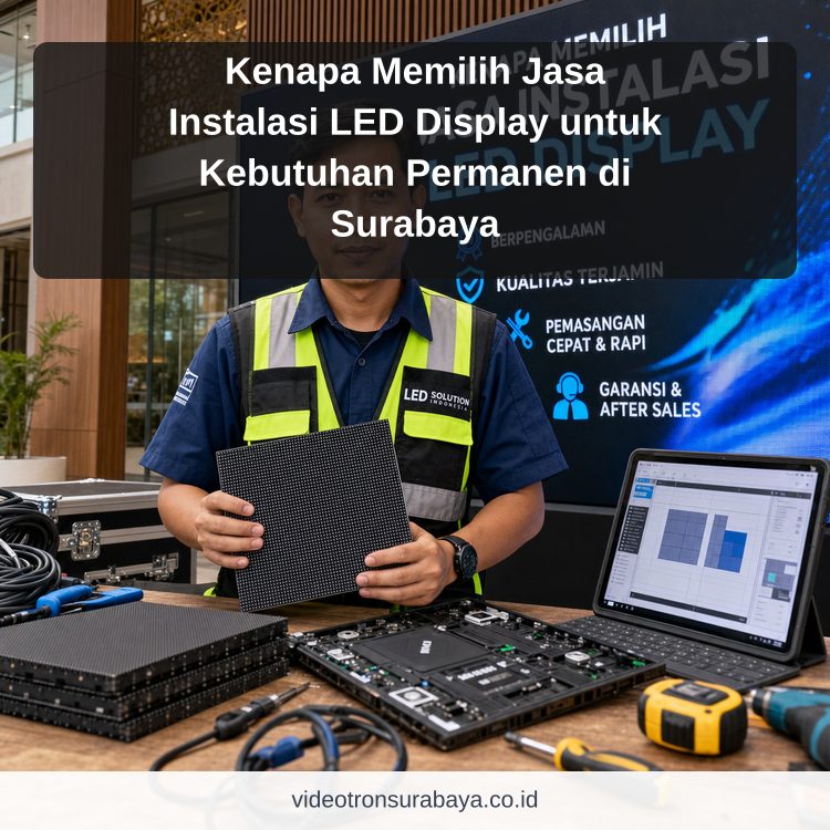 Ilustrasi sewa videotron Surabaya - Kenapa Memilih Jasa Instalasi LED Display untuk Kebutuhan Permanen di Surabaya