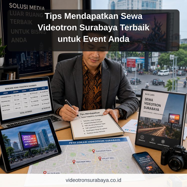 Ilustrasi Tips Mendapatkan Sewa Videotron Surabaya Terbaik untuk Event Anda