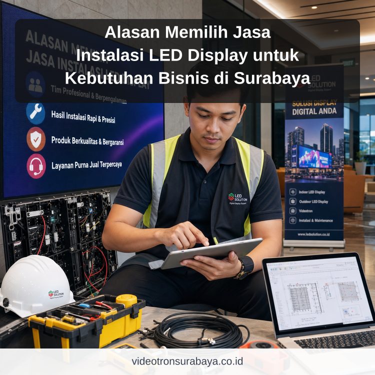 Ilustrasi sewa videotron Surabaya - Alasan Memilih Jasa Instalasi LED Display untuk Kebutuhan Bisnis di Surabaya