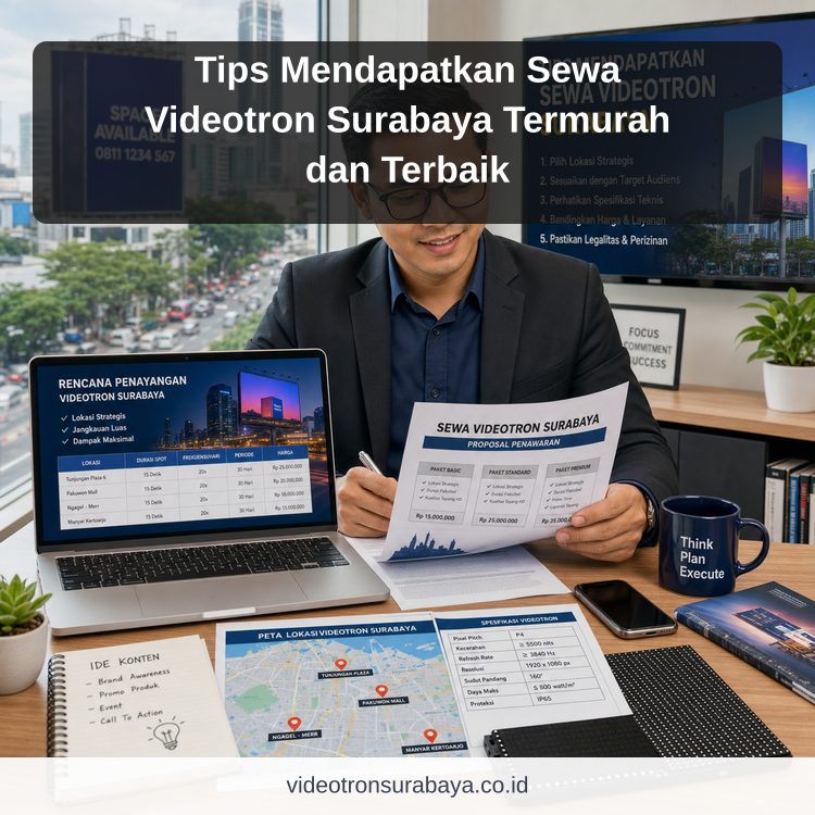 Ilustrasi Tips Mendapatkan Sewa Videotron Surabaya Termurah dan Terbaik